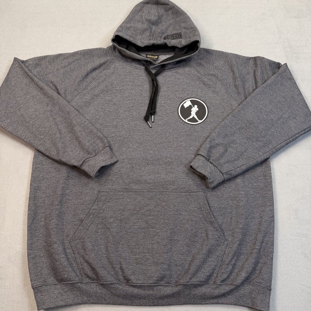 Baseballism Hoodie Mens XL Gray Fleece Pullover Live Life Like 3-1 Count Graphic